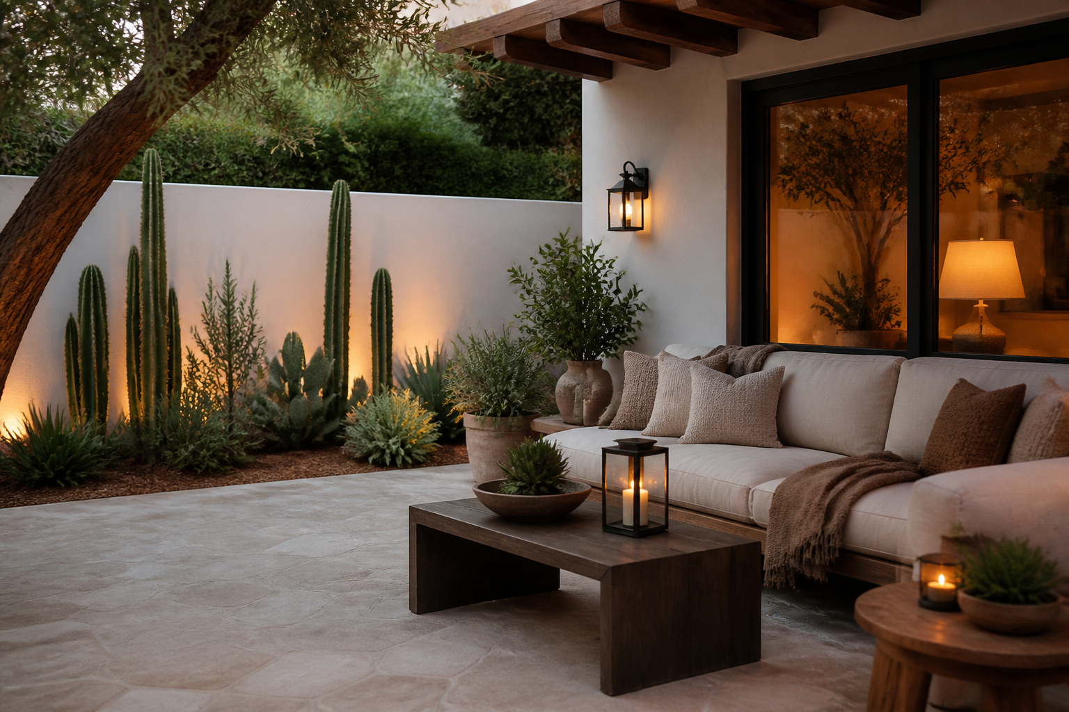 AI Outdoor Patio Design: Coastal vs. Biophilic Preview